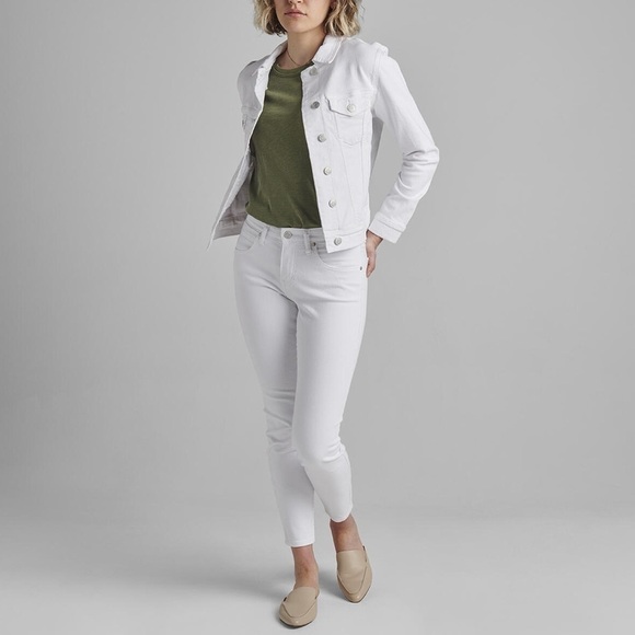 JAG Kiara Classic Denim Jacket Size XS In White - Picture 1 of 12